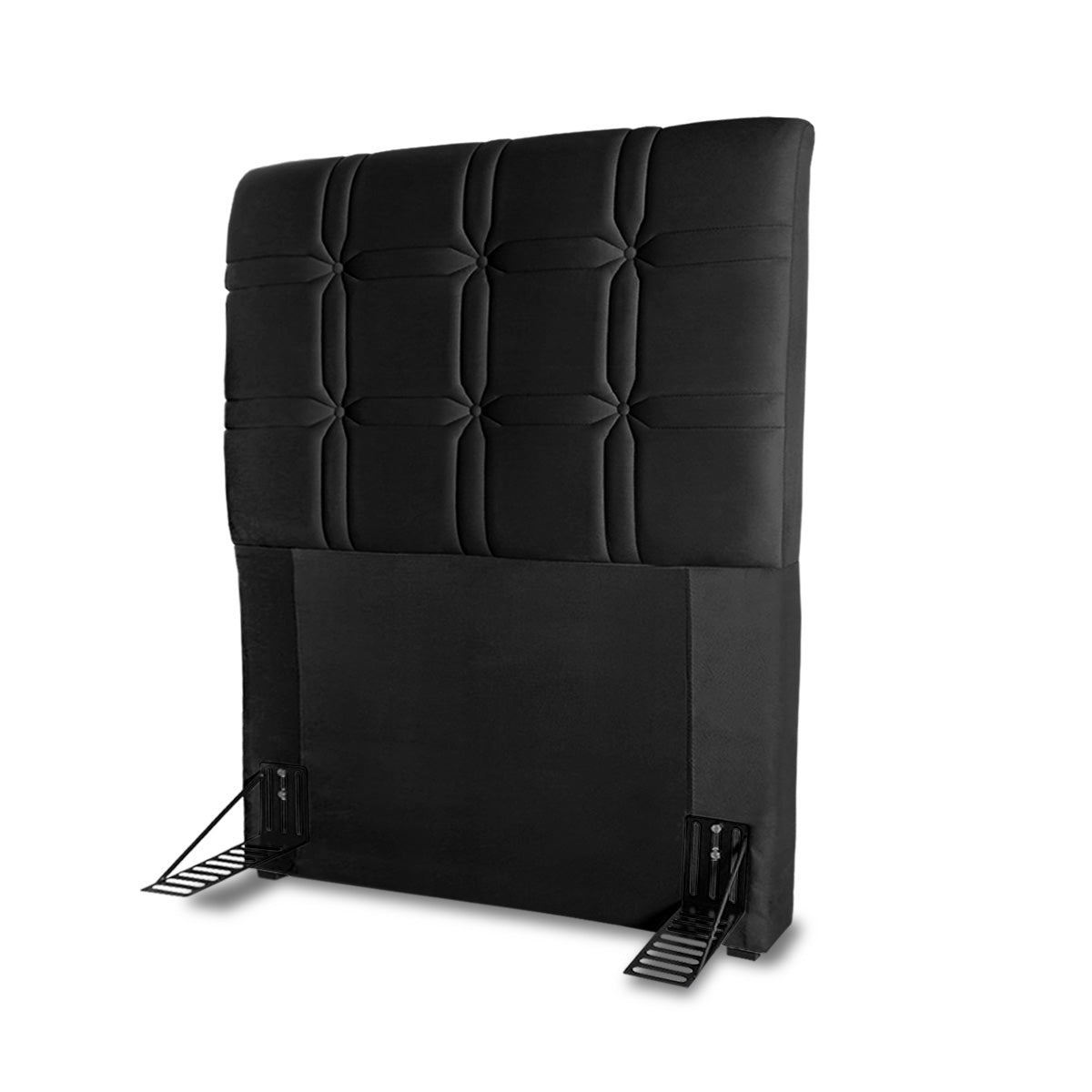 Cabeceira Cama Box Solteiro 90cm Suede Velut Preto