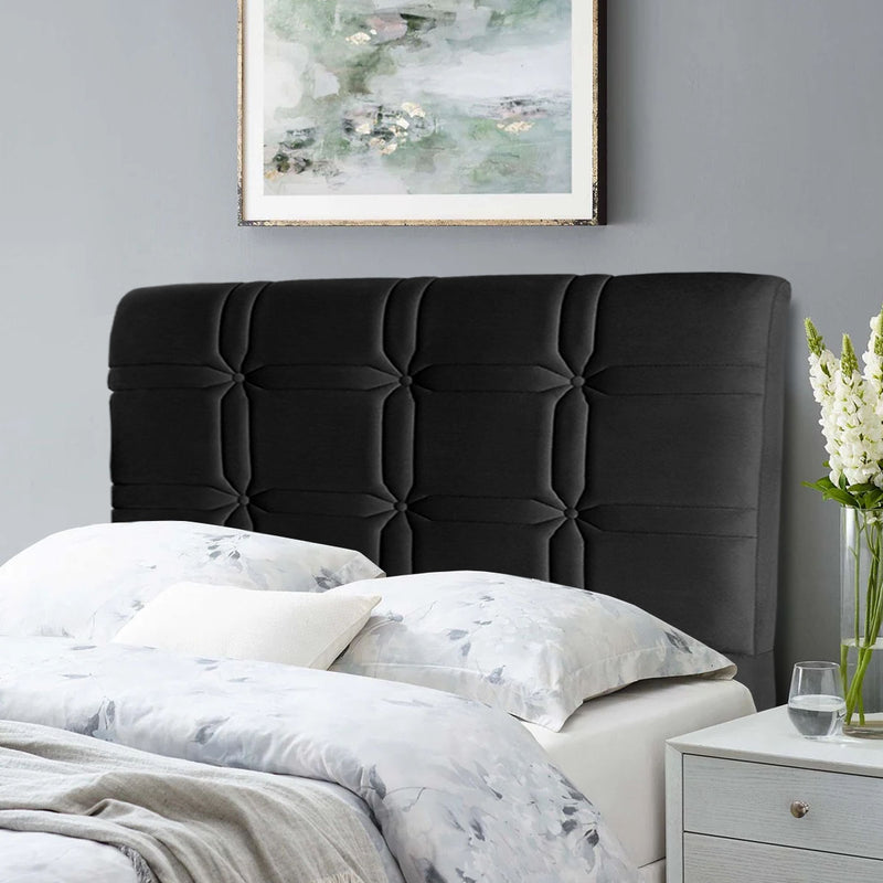 Cabeceira Polo Cama Box Solteiro 98cm Suede Velut Preto