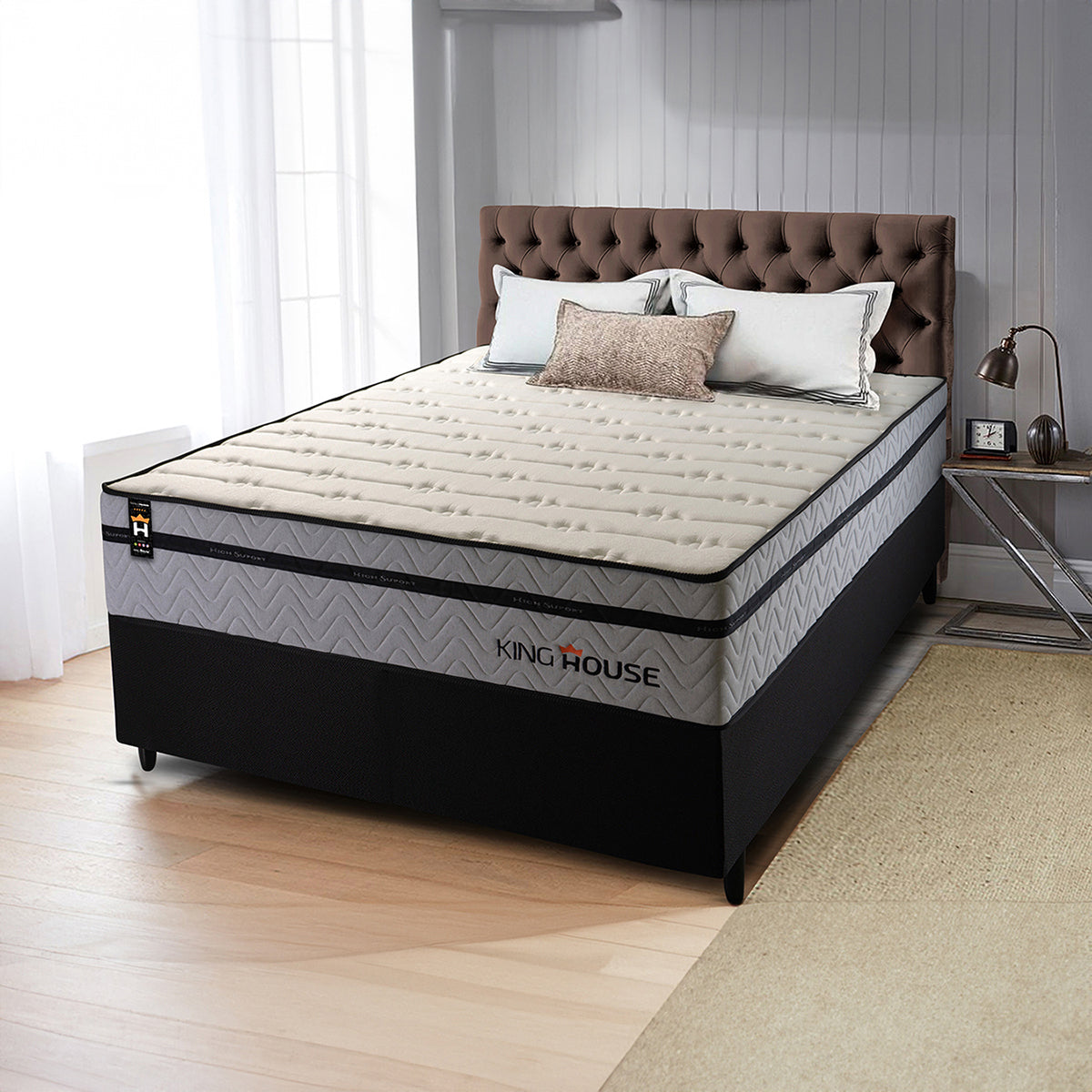 Cama Box Molas Ensacadas Preston Casal 138x188 King House