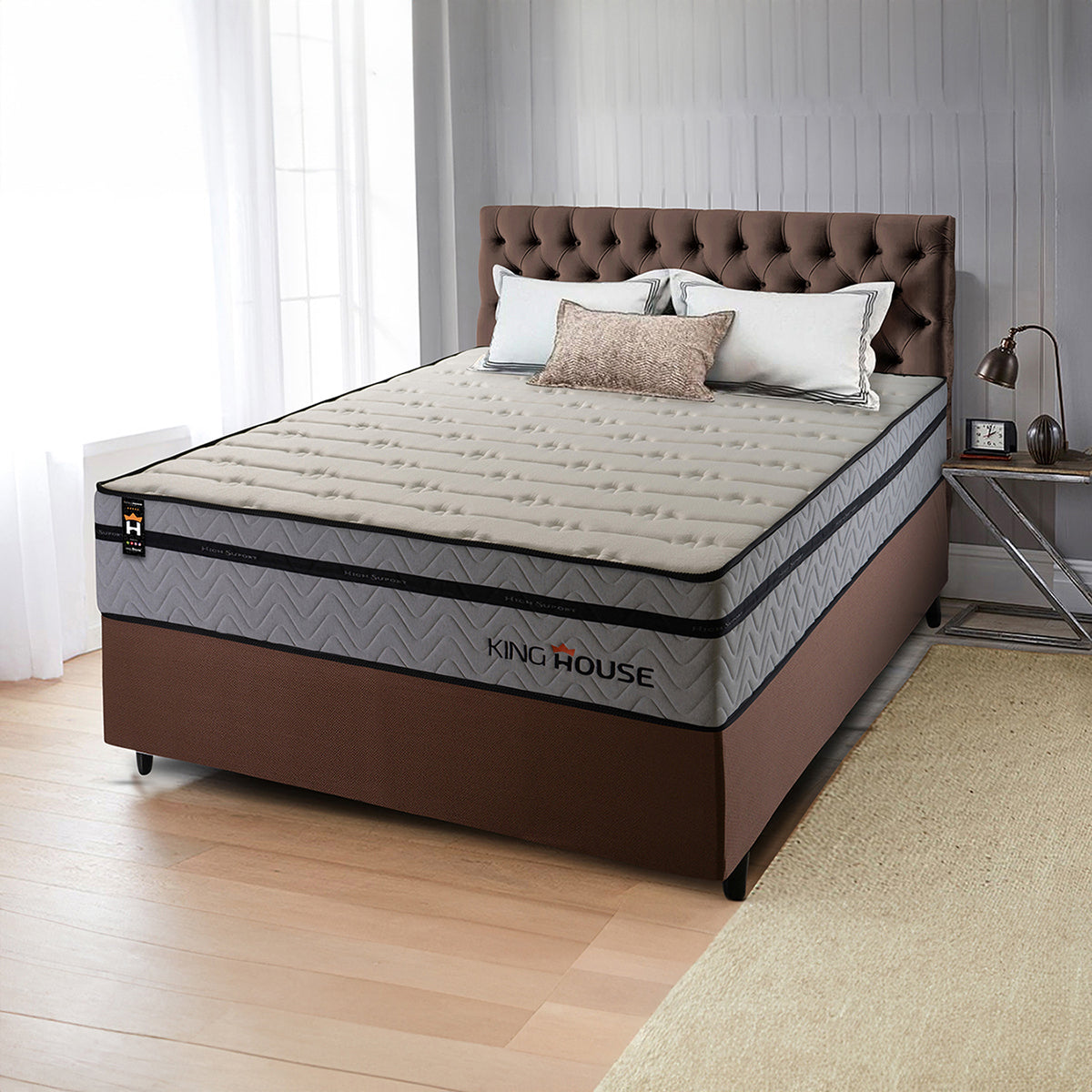 Cama Box Molas Ensacadas Preston Casal 138x188 King House