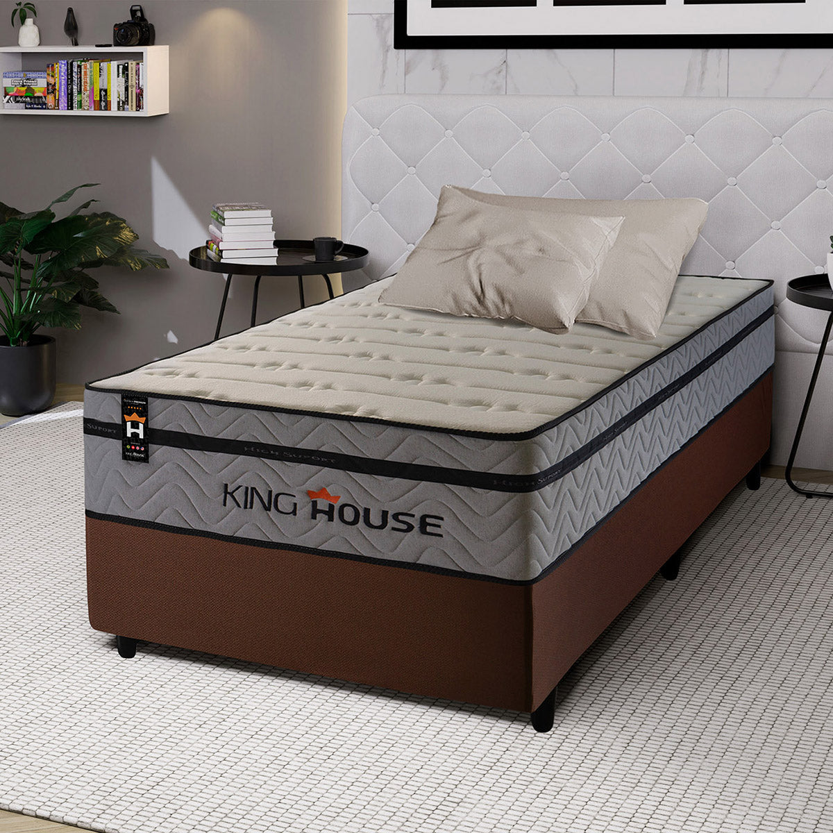 Cama Box Molas Ensacadas Preston Solteirão 96x203 King House