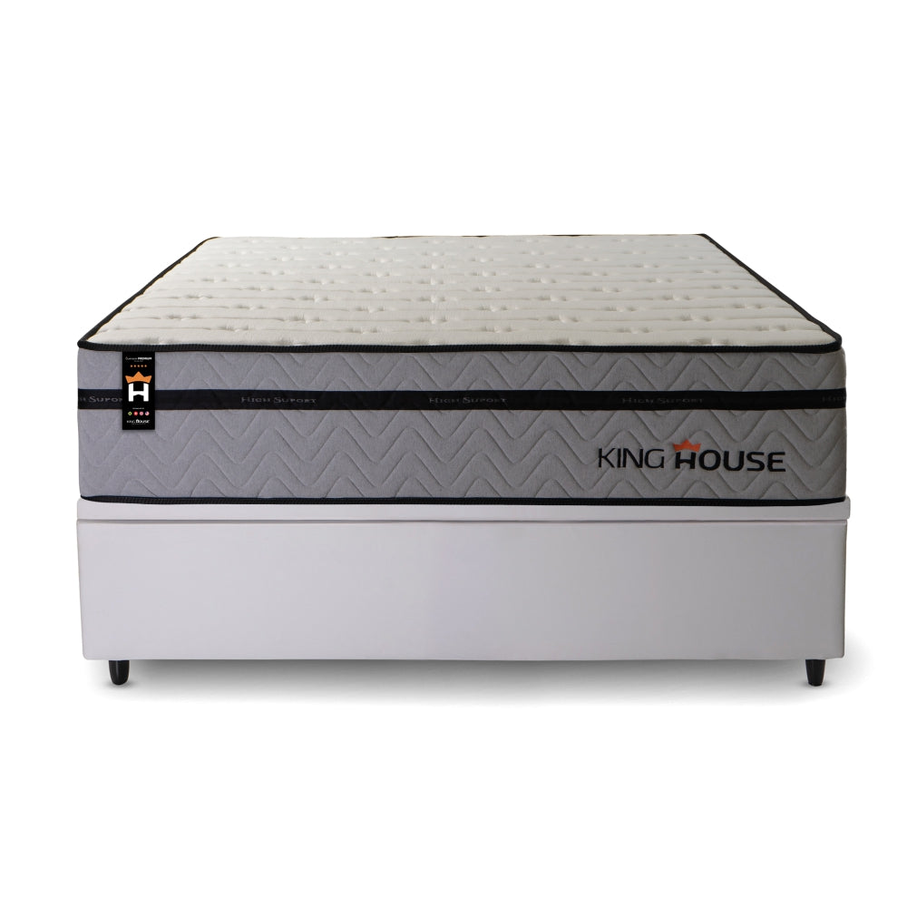 Cama Box Baú Preston 138x188 c/ Molas Ensacadas King House