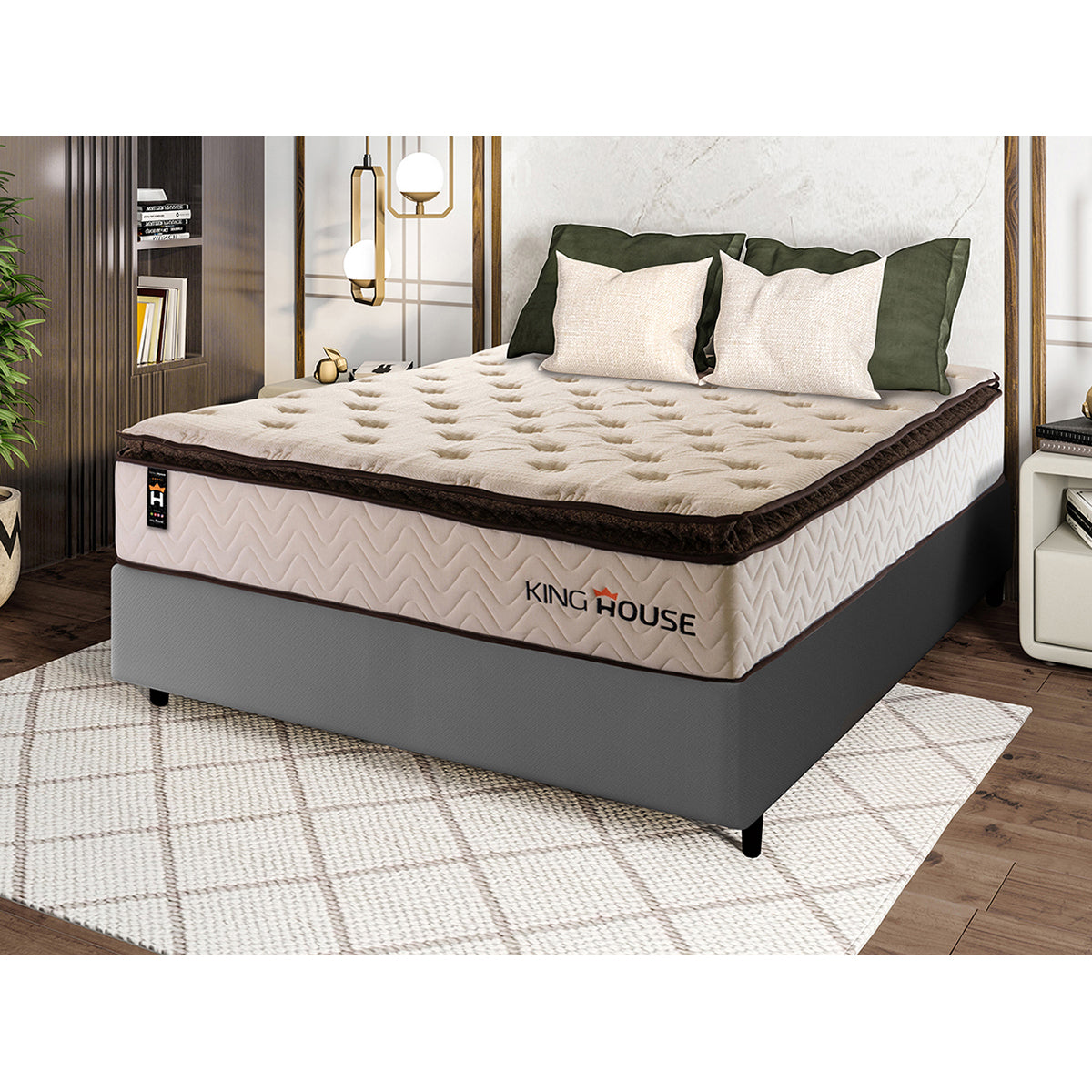 Cama Box Molas Ensacadas Quartzo Casal 138x188 King House