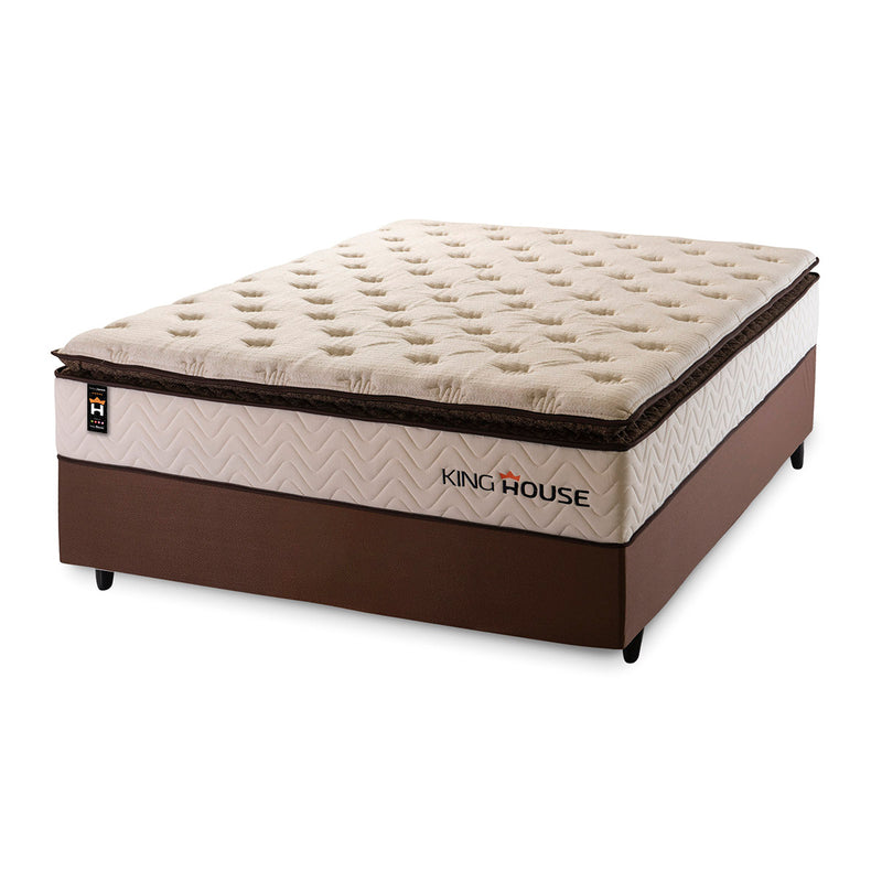 Cama Box Molas Ensacadas Quartzo Casal 138x188 King House