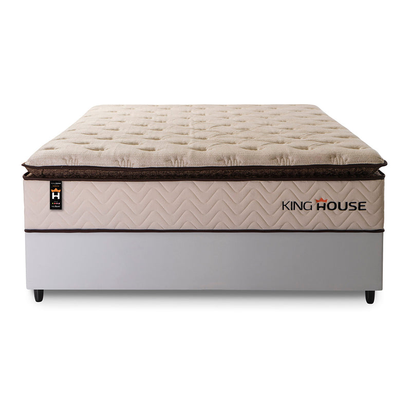 Cama Box Molas Ensacadas Quartzo Casal 138x188 King House