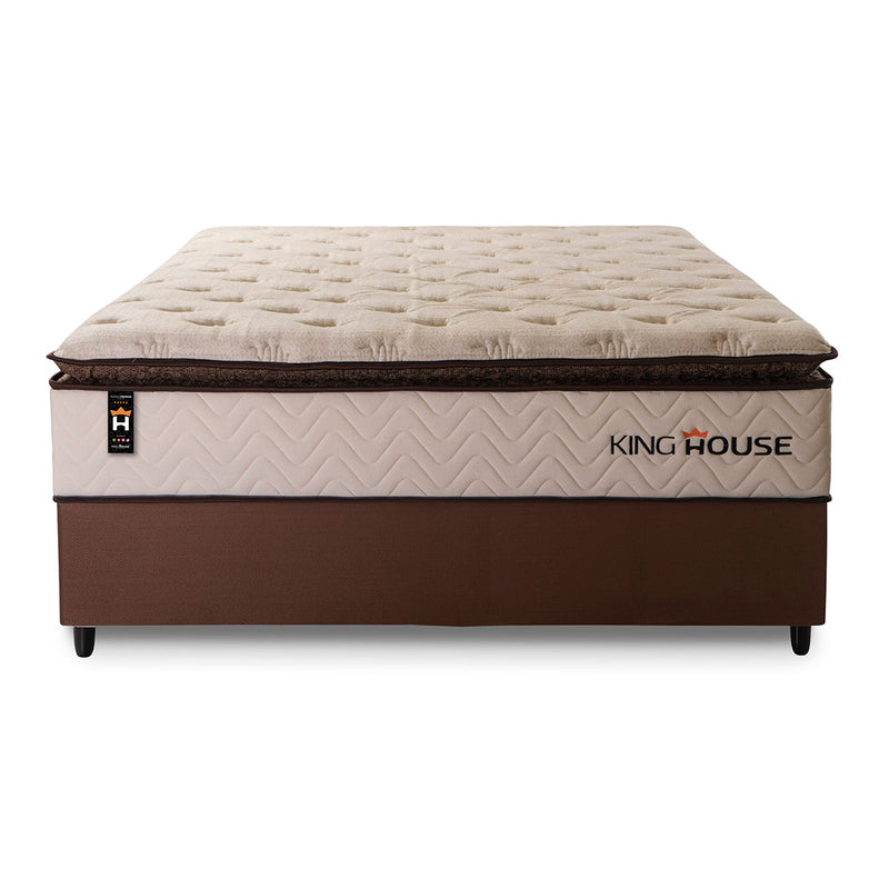 Cama Box Molas Ensacadas Quartzo Casal 138x188 King House
