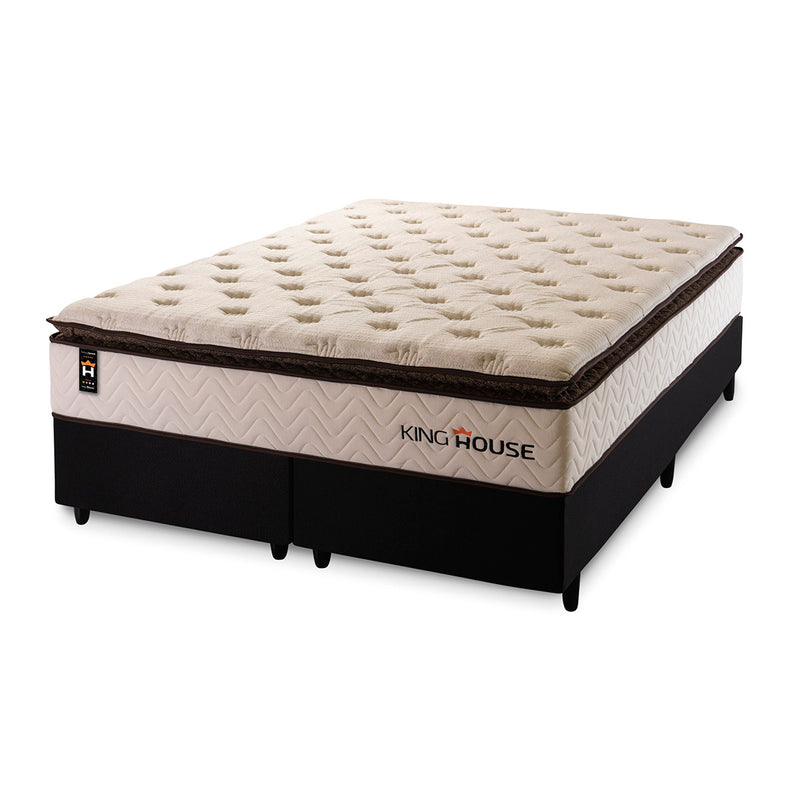 Cama Box Quartzo Molas Ensacadas Queen 158x198 King House