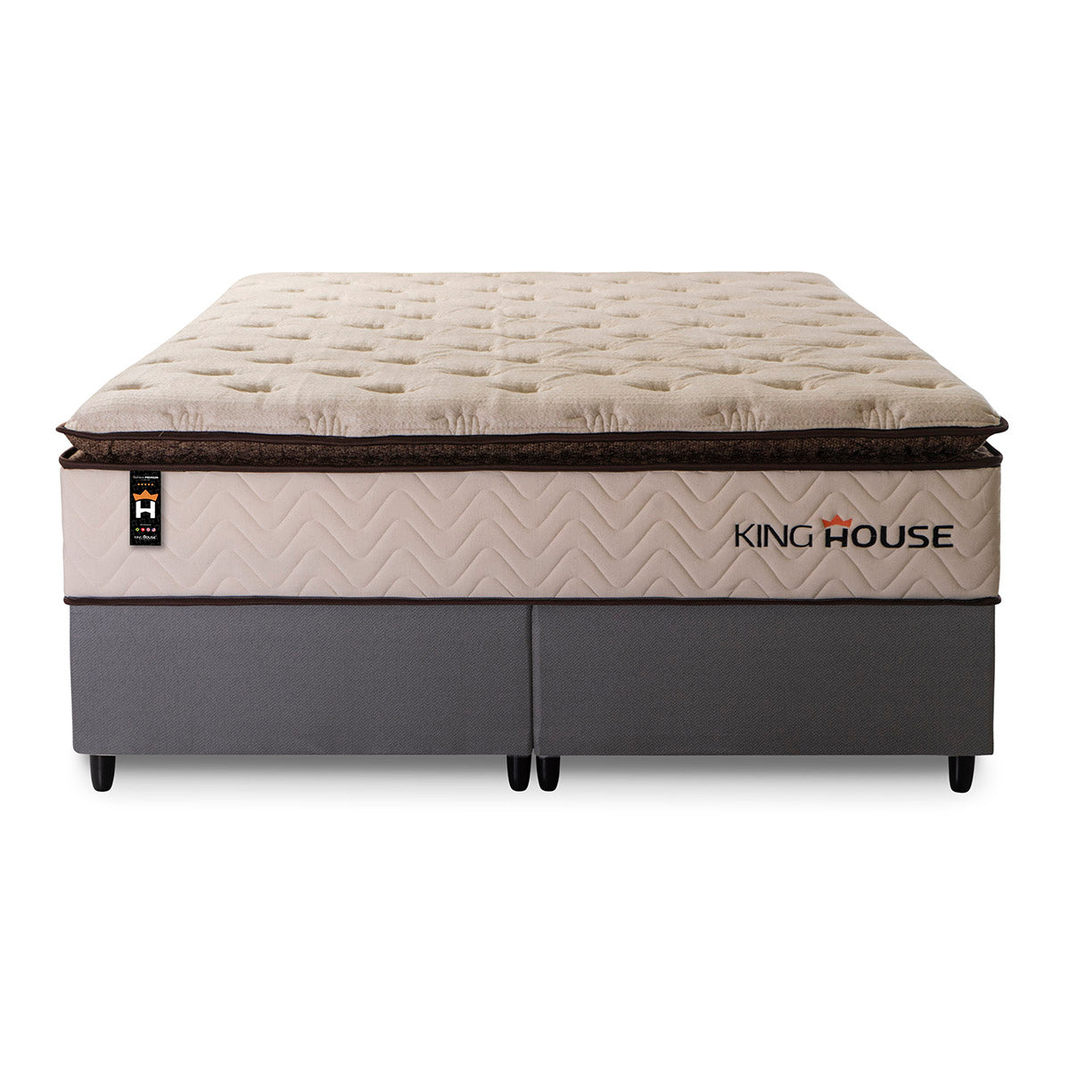 Cama Box Quartzo Molas Ensacadas Queen 158x198 King House