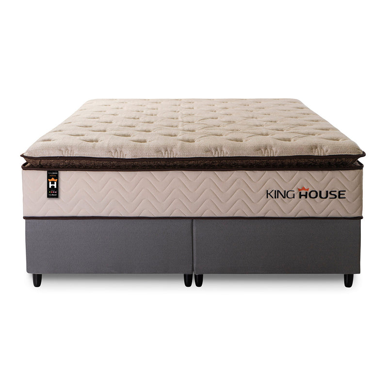 Cama Box Quartzo Molas Ensacadas Queen 158x198 King House
