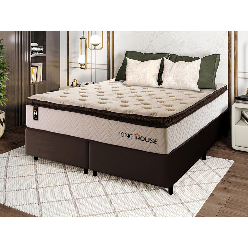 Cama Box Quartzo Molas Ensacadas King 193x203 King House