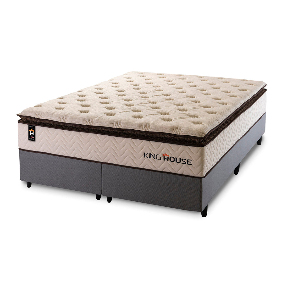 Cama Box Quartzo Molas Ensacadas King 193x203 King House