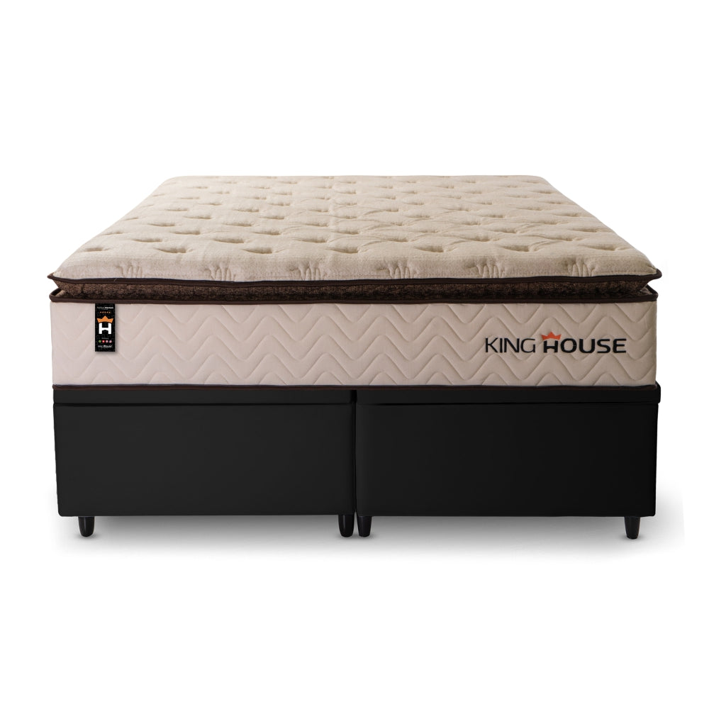 Cama Box Baú Quartzo c/ Molas Ensacadas 158x198 King House