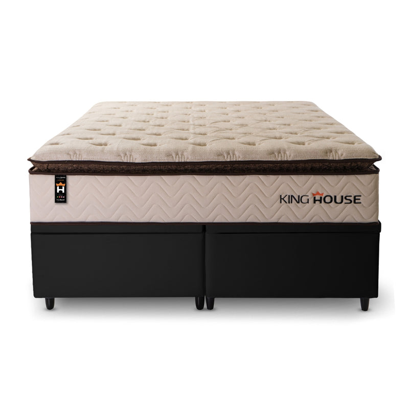 Cama Box Baú Quartzo c/ Molas Ensacadas 158x198 King House