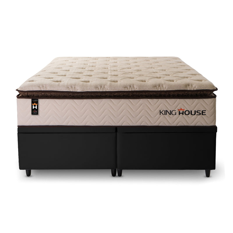 Cama Box Baú Quartzo c/ Molas Ensacadas 193x203 King House