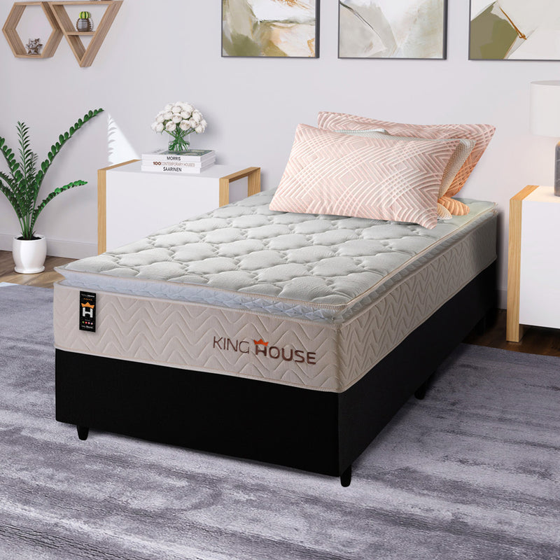 Cama Box Molas Ensacadas Roma Solteirão 96x203 King House