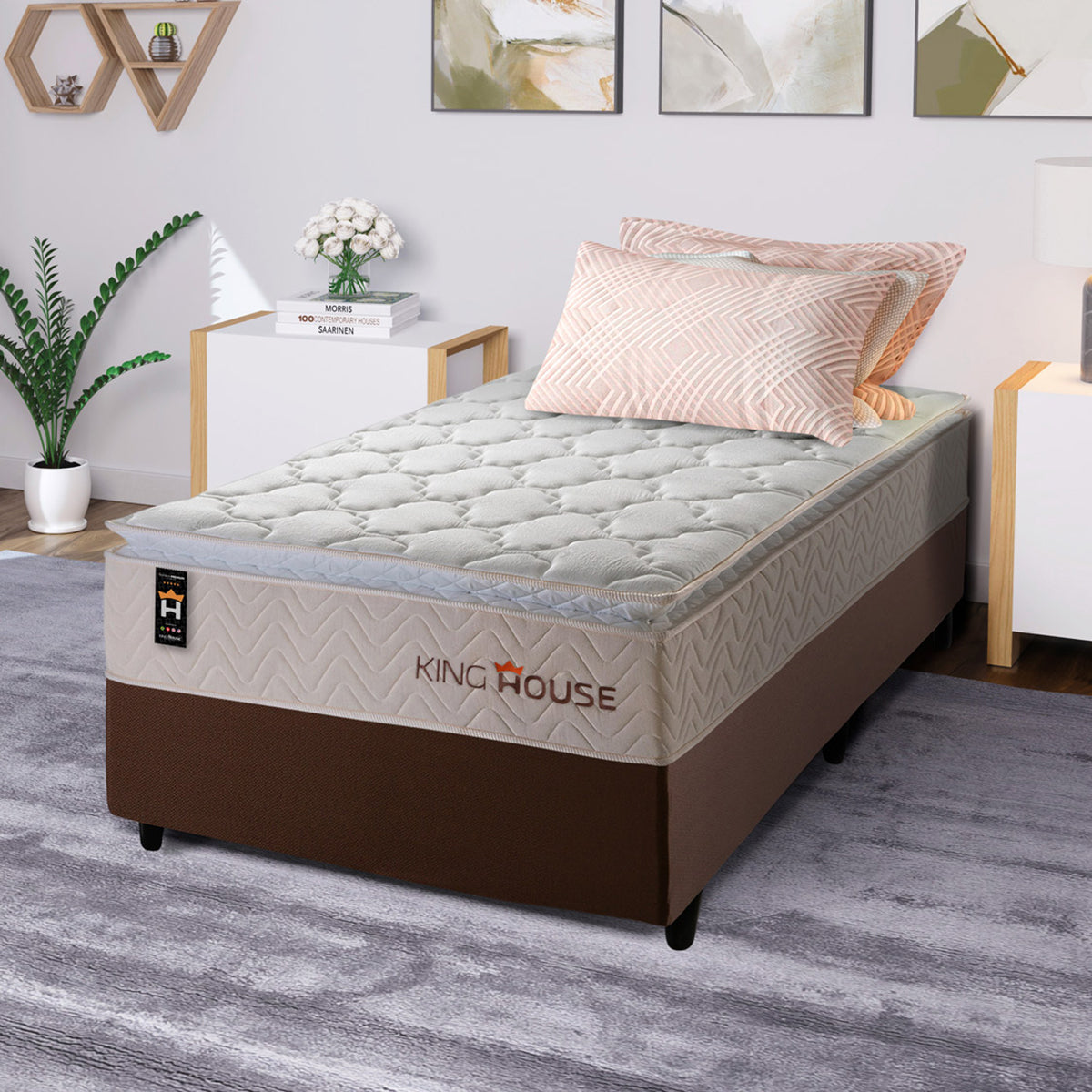 Cama Box Molas Ensacadas Roma Solteirão 96x203 King House