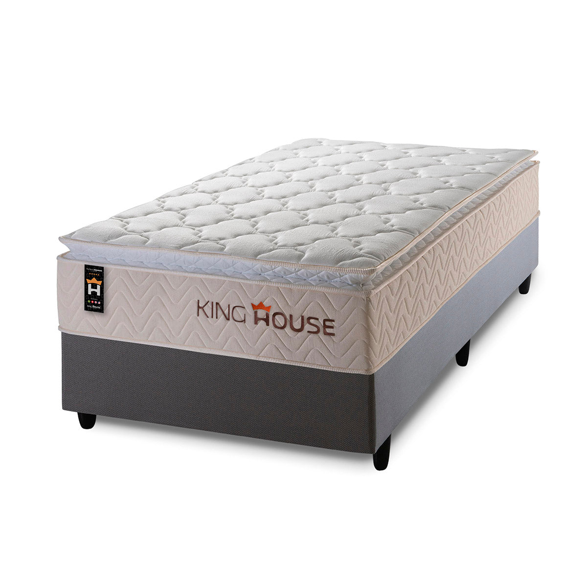 Cama Box Molas Ensacadas Roma Solteirão 96x203 King House