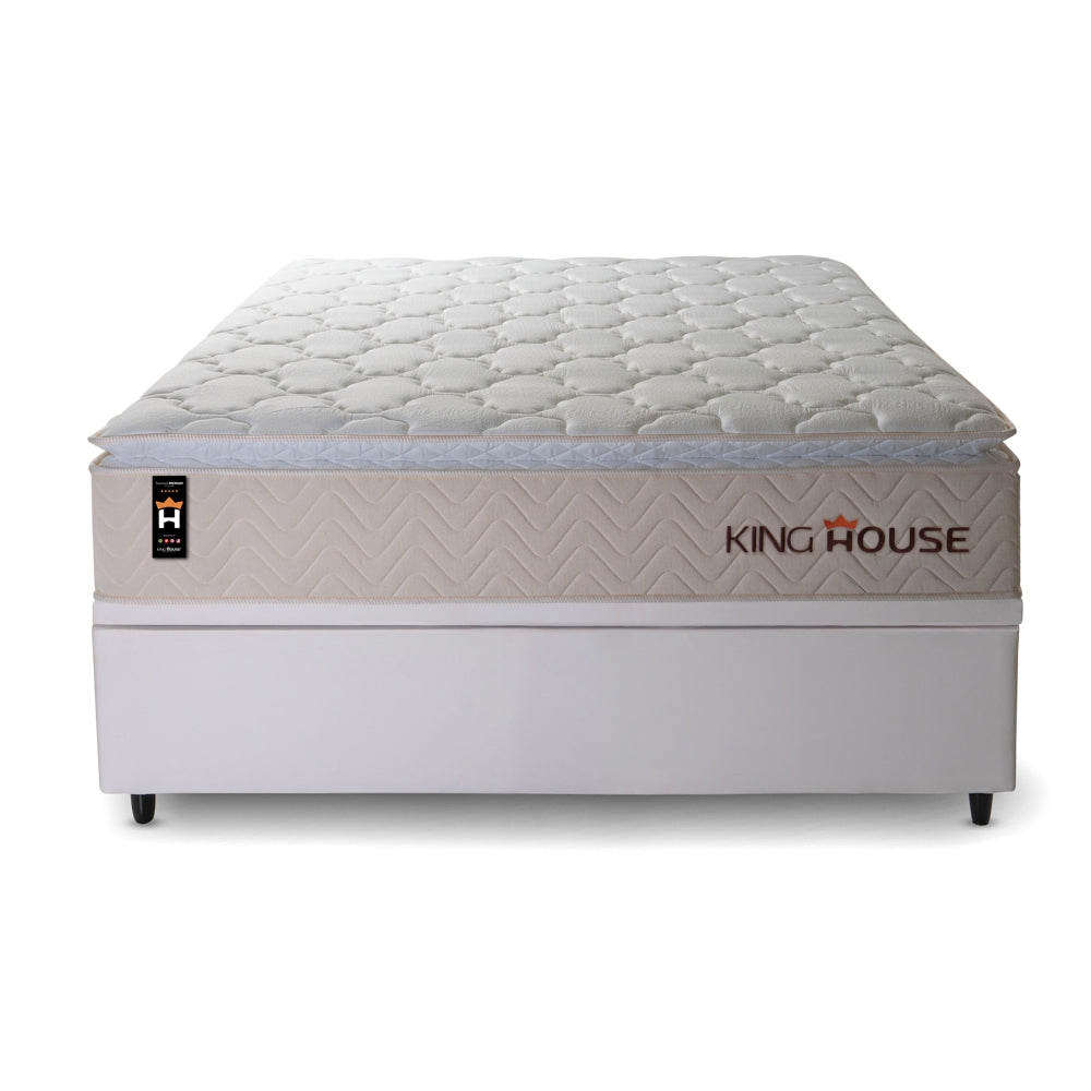 Cama Box Baú Roma 138x188 c/ Molas Ensacadas King House