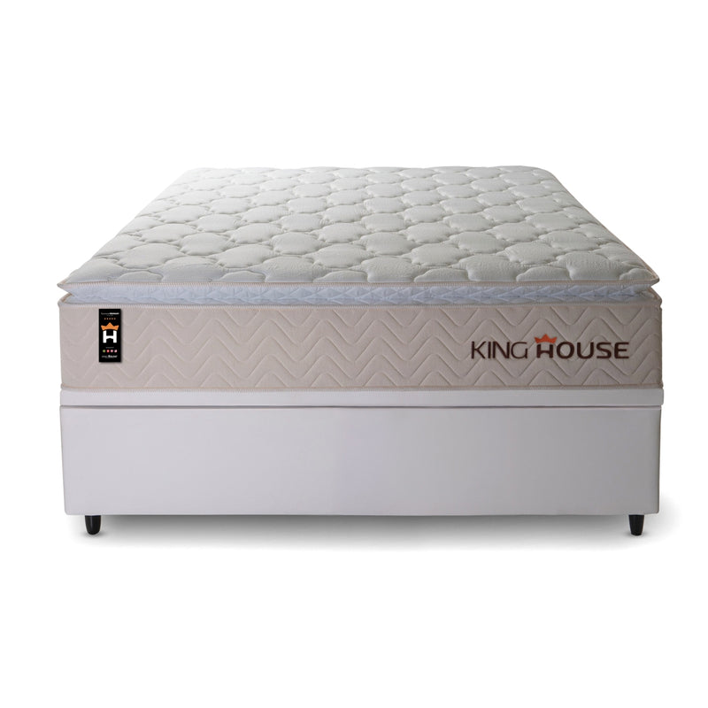 Cama Box Baú Roma 138x188 c/ Molas Ensacadas King House