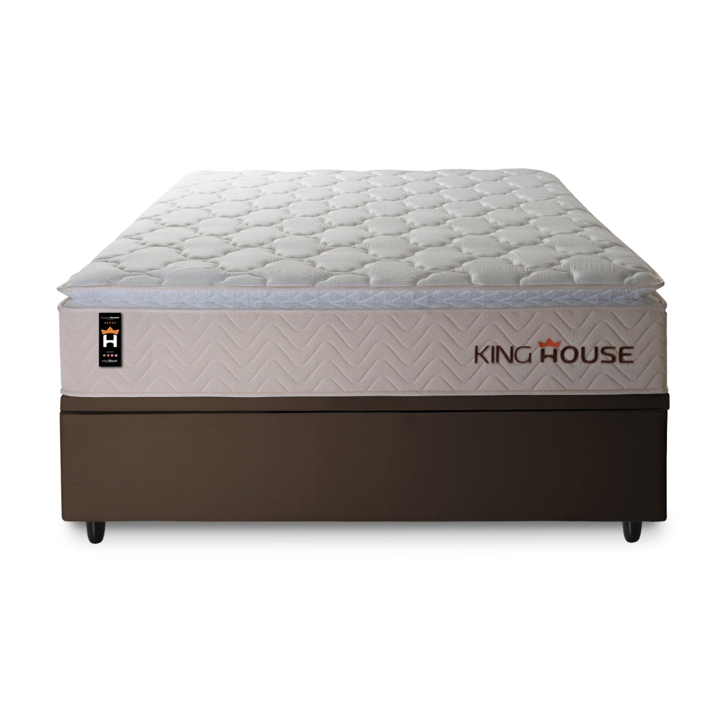 Cama Box Baú Roma 138x188 c/ Molas Ensacadas King House
