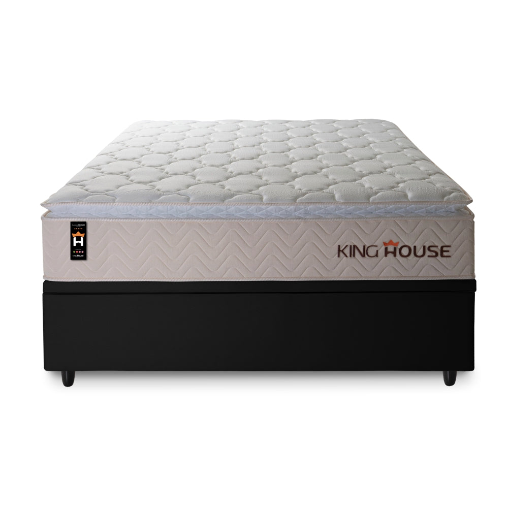 Cama Box Baú Roma 138x188 c/ Molas Ensacadas King House