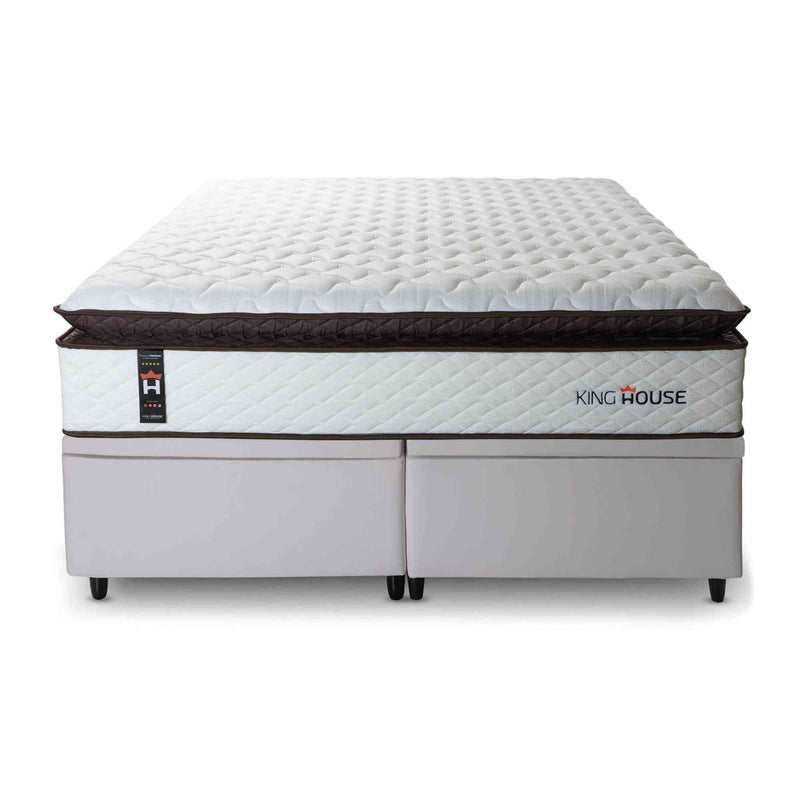 Cama Box Baú San Diego Espuma D33 158x198 Branco King House