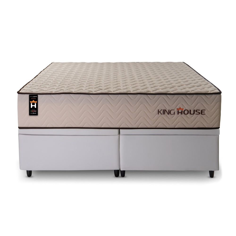 Cama Box Baú San Diego Espuma D33 158x198 Branco King House