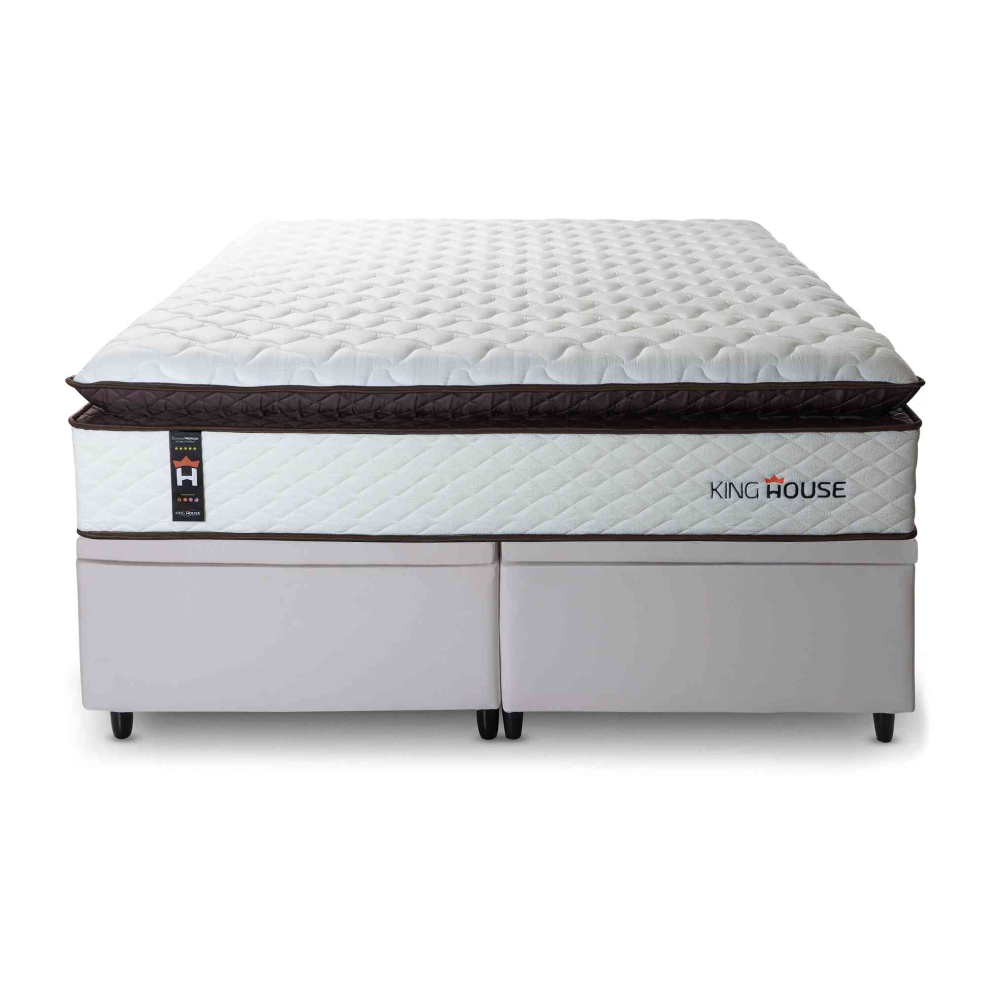 Cama Box Baú San Diego Espuma D33 193x203 Branco King House