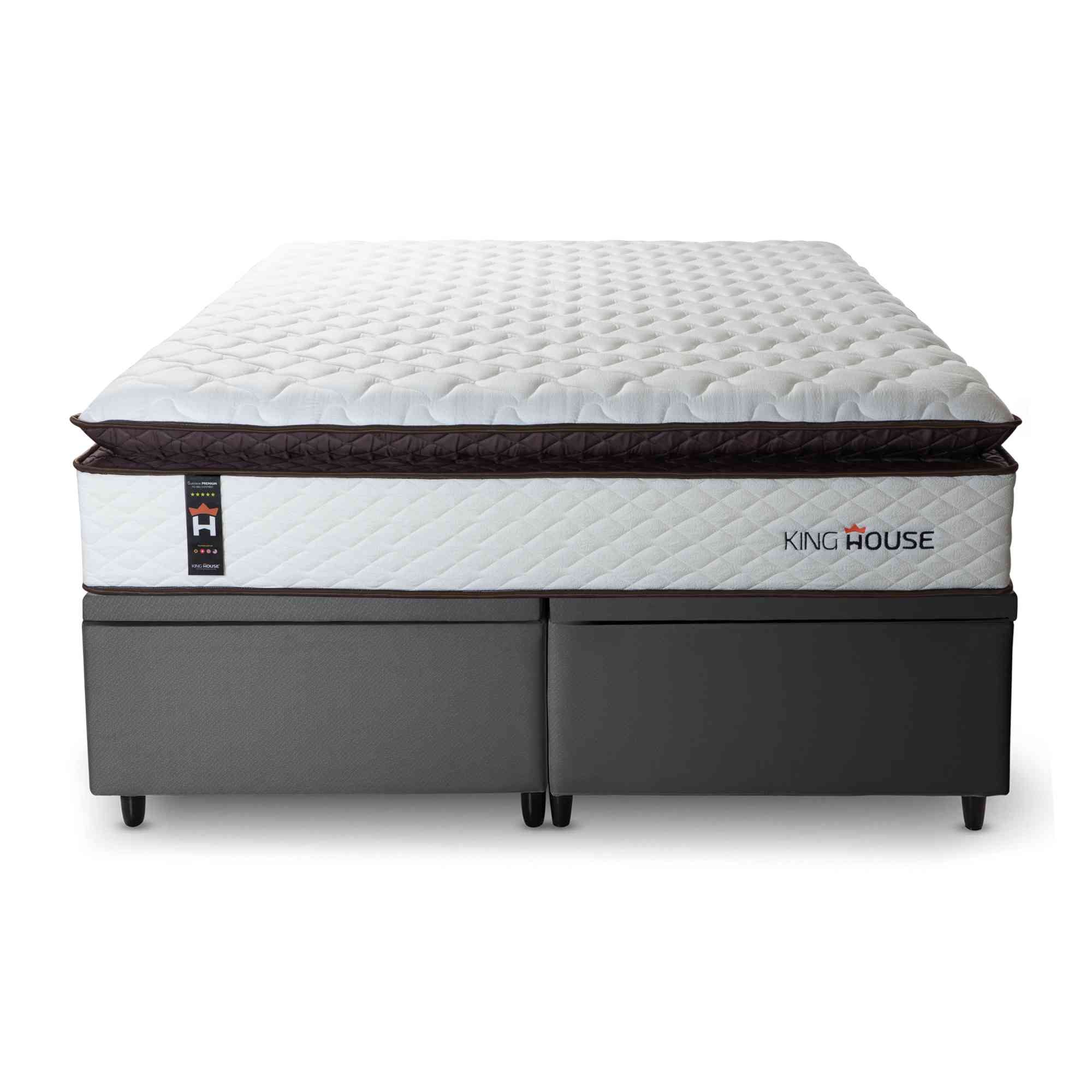 Cama Box Baú San Diego Espuma D33 158x198 Branco King House