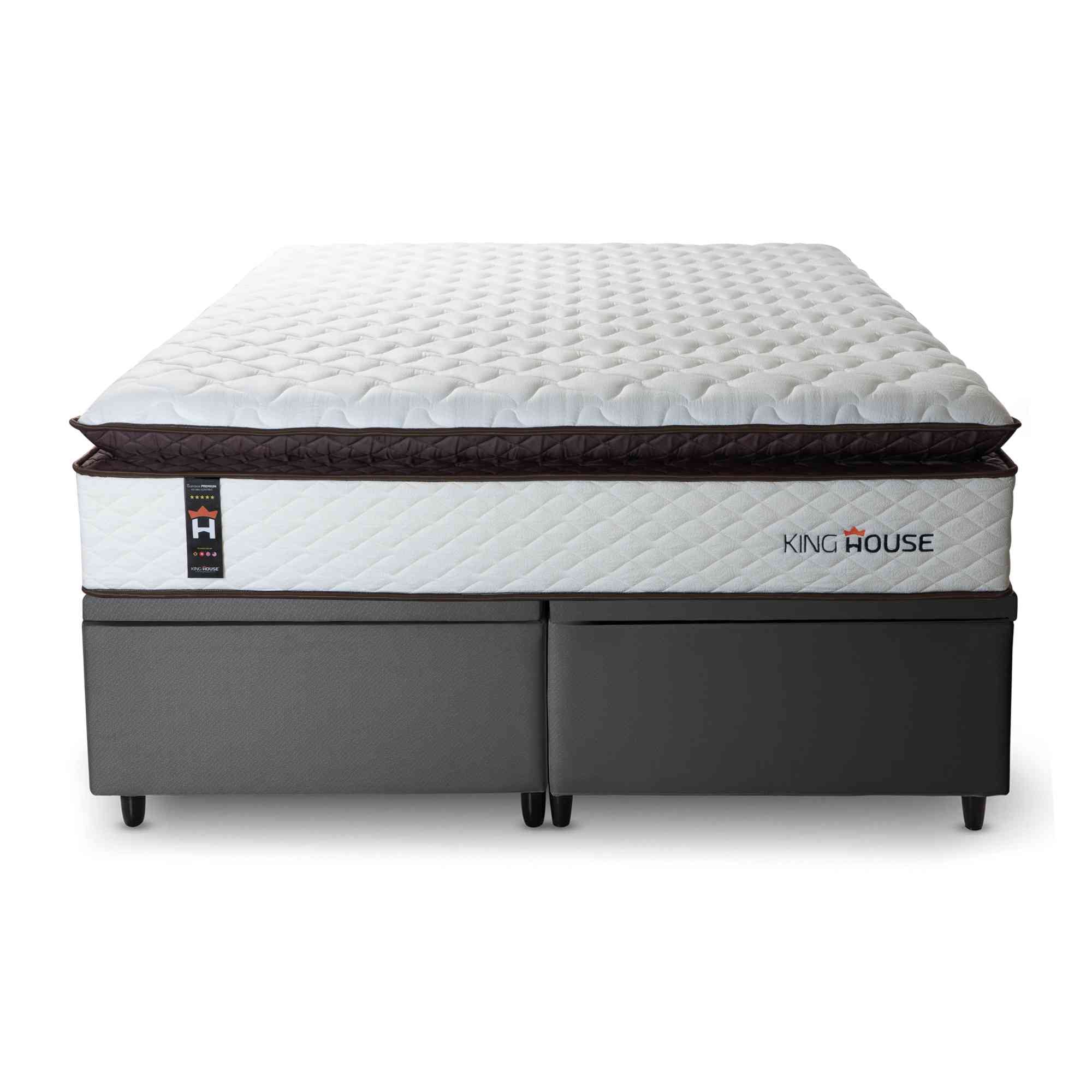 Cama Box Baú San Diego Espuma D33 193x203 Branco King House