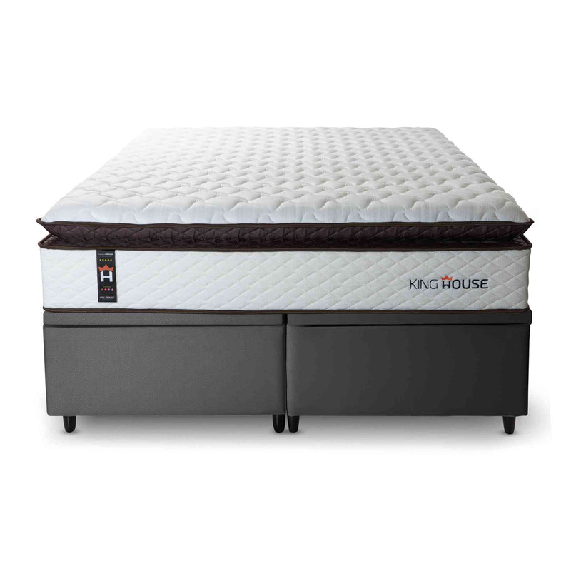 Cama Box Baú San Diego Espuma D33 193x203 Branco King House
