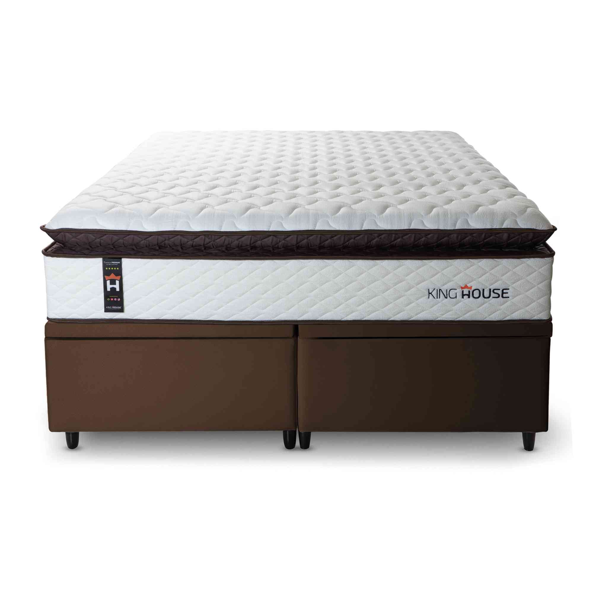 Cama Box Baú San Diego Espuma D33 158x198 Branco King House