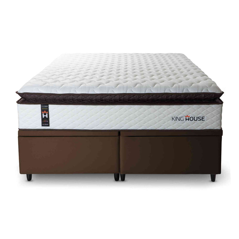 Cama Box Baú San Diego Espuma D33 193x203 Branco King House