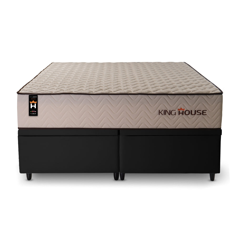 Cama Box Baú San Diego Espuma D33 158x198 Preto King House