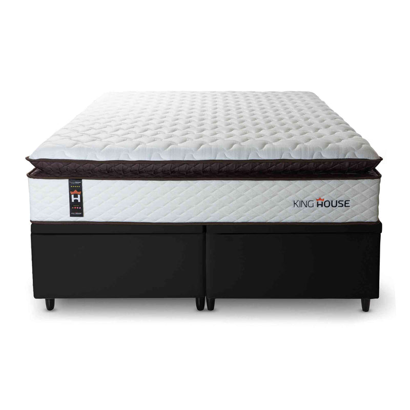 Cama Box Baú San Diego Espuma D33 193x203 Branco King House