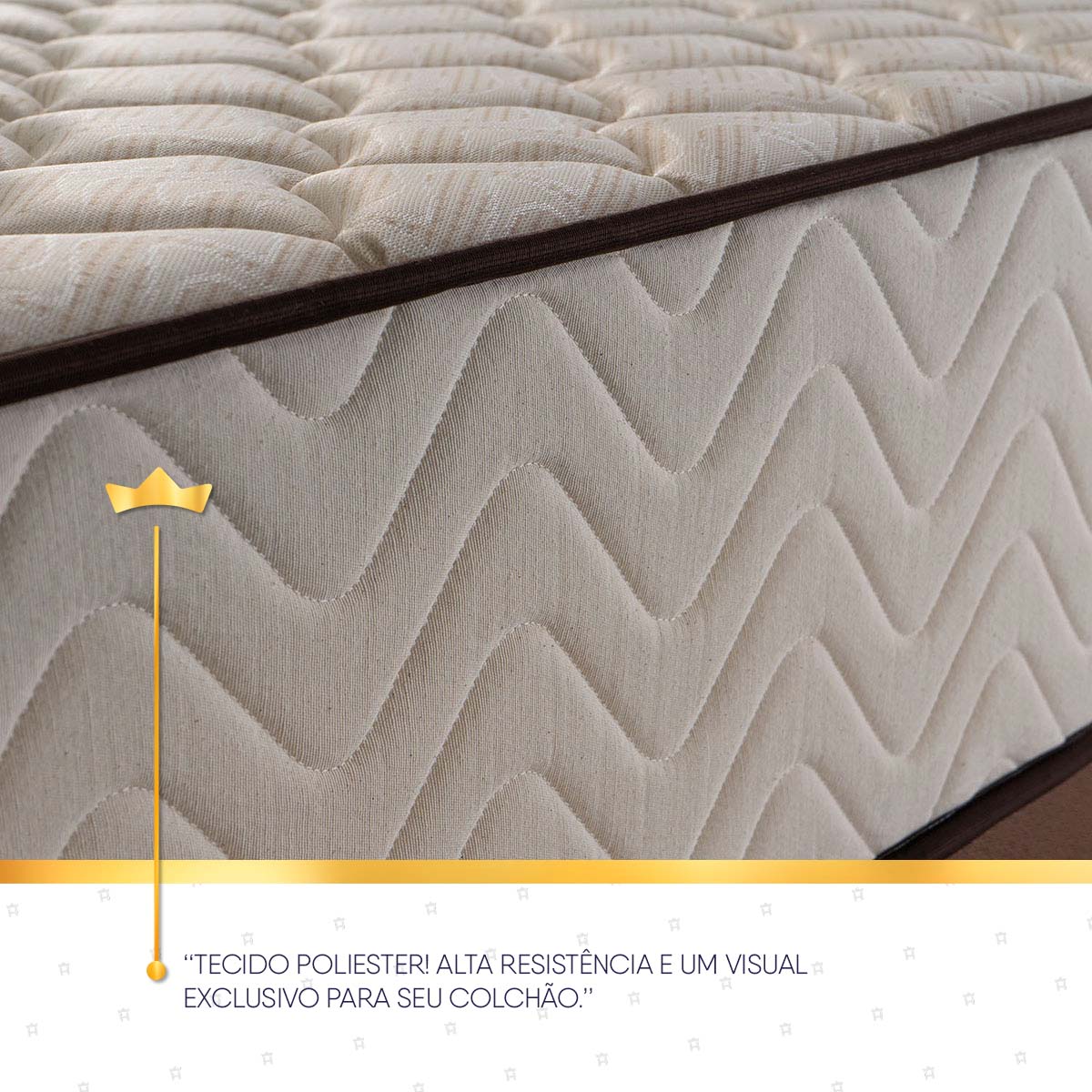 Cama Box Baú San Diego 138x188 Bege e Marrom Espuma D33