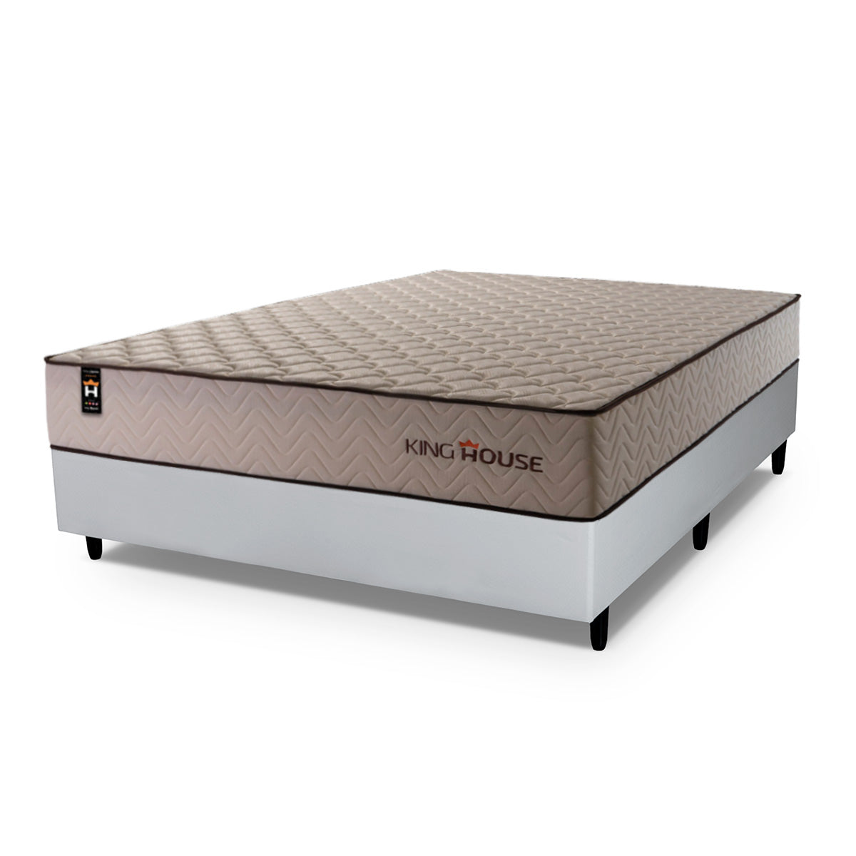Cama Box Espuma San Diego Casal 138x188 Bege