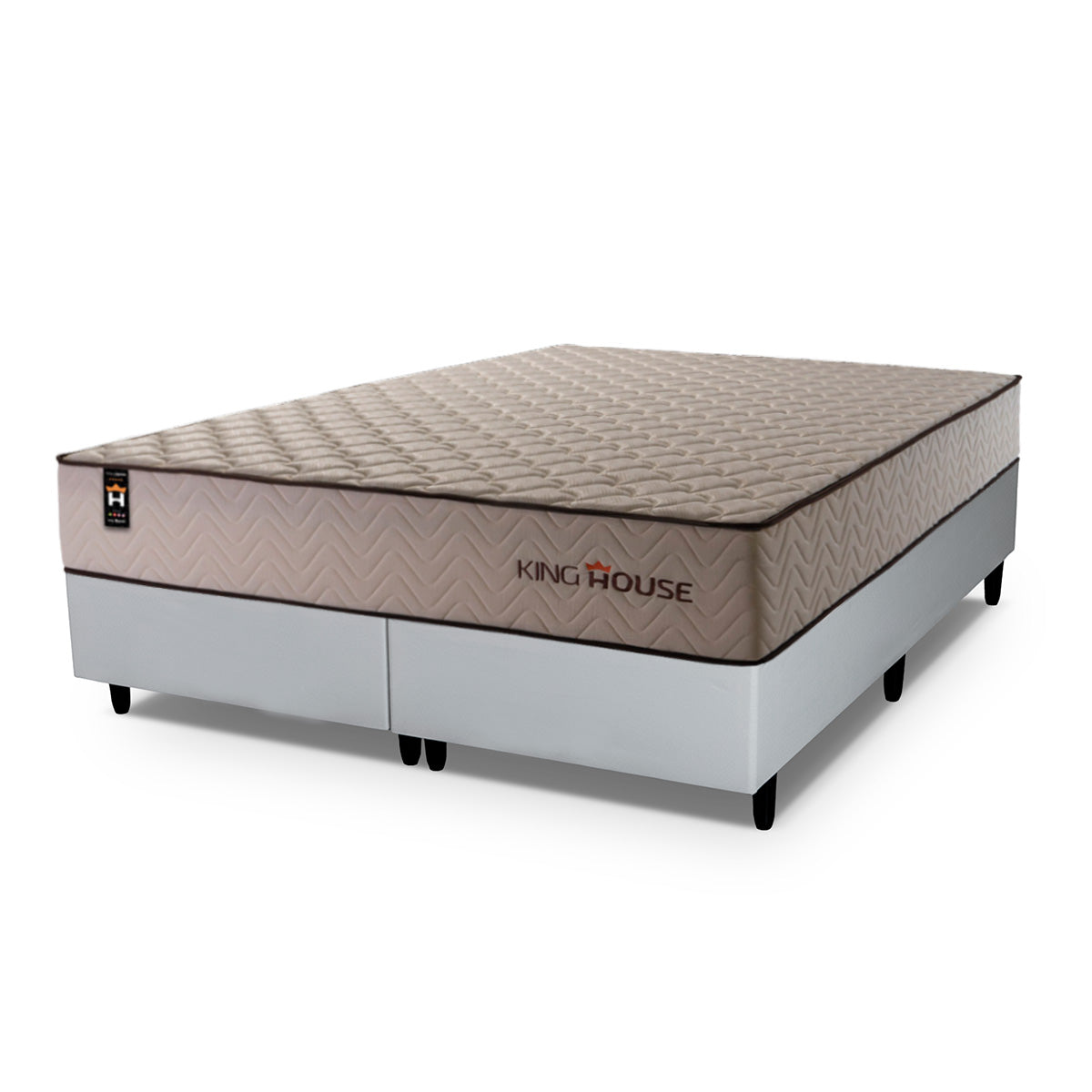 Cama Box San Diego Espuma King 193x203 Bege