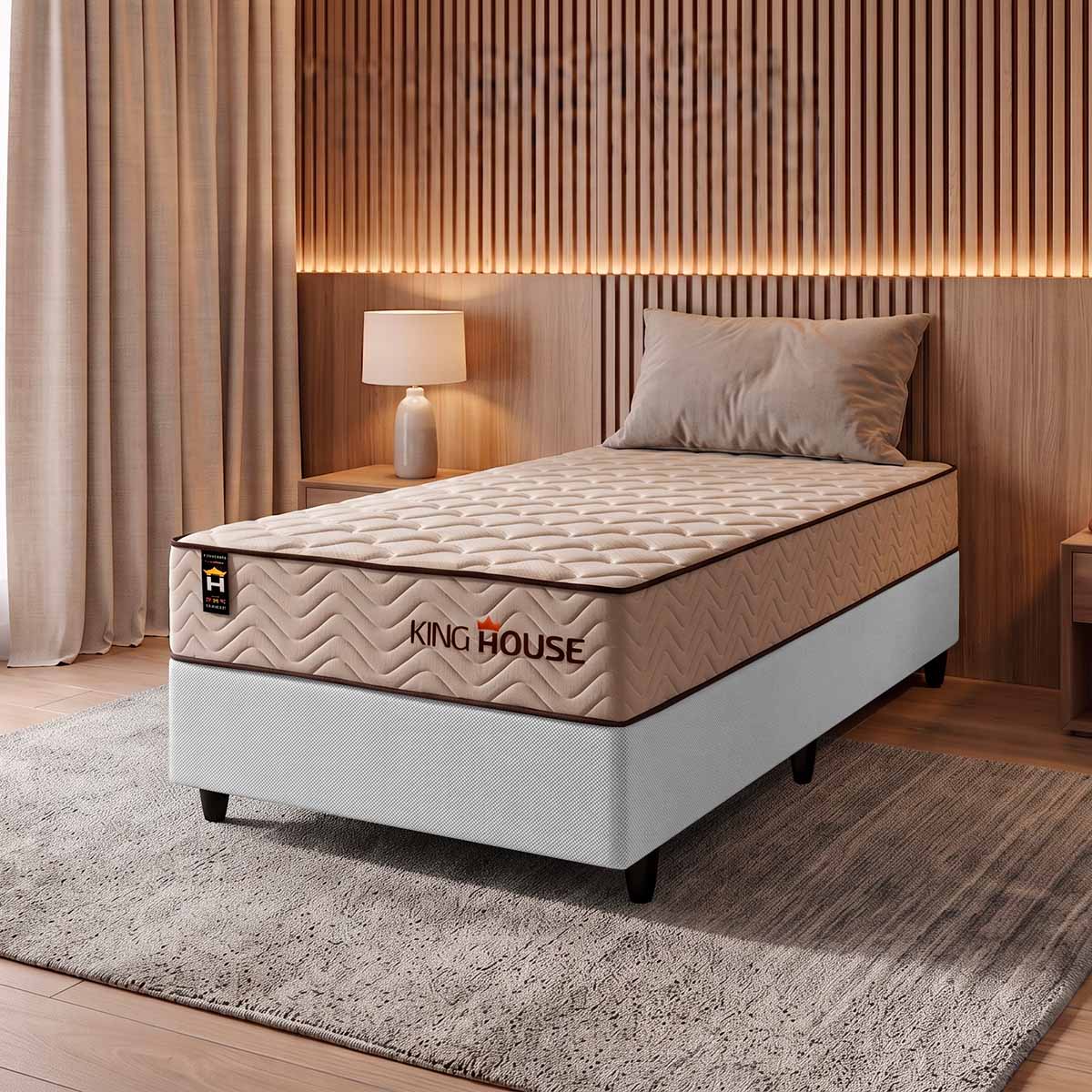 Cama Box Espuma San Diego Solteirão 96x203 Espuma D33