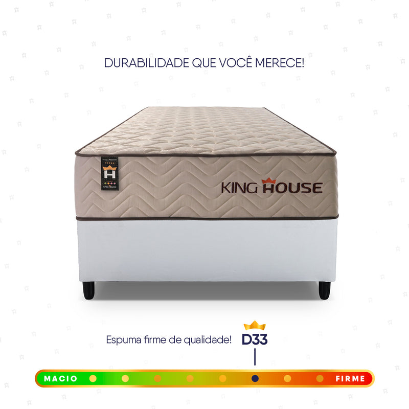 Cama Box Espuma San Diego Solteirão 96x203 Espuma D33