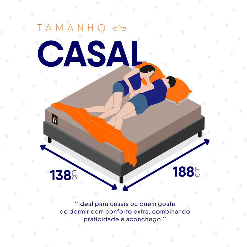 Cama Box Espuma San Diego Casal 138x188 Cinza Espuma D33