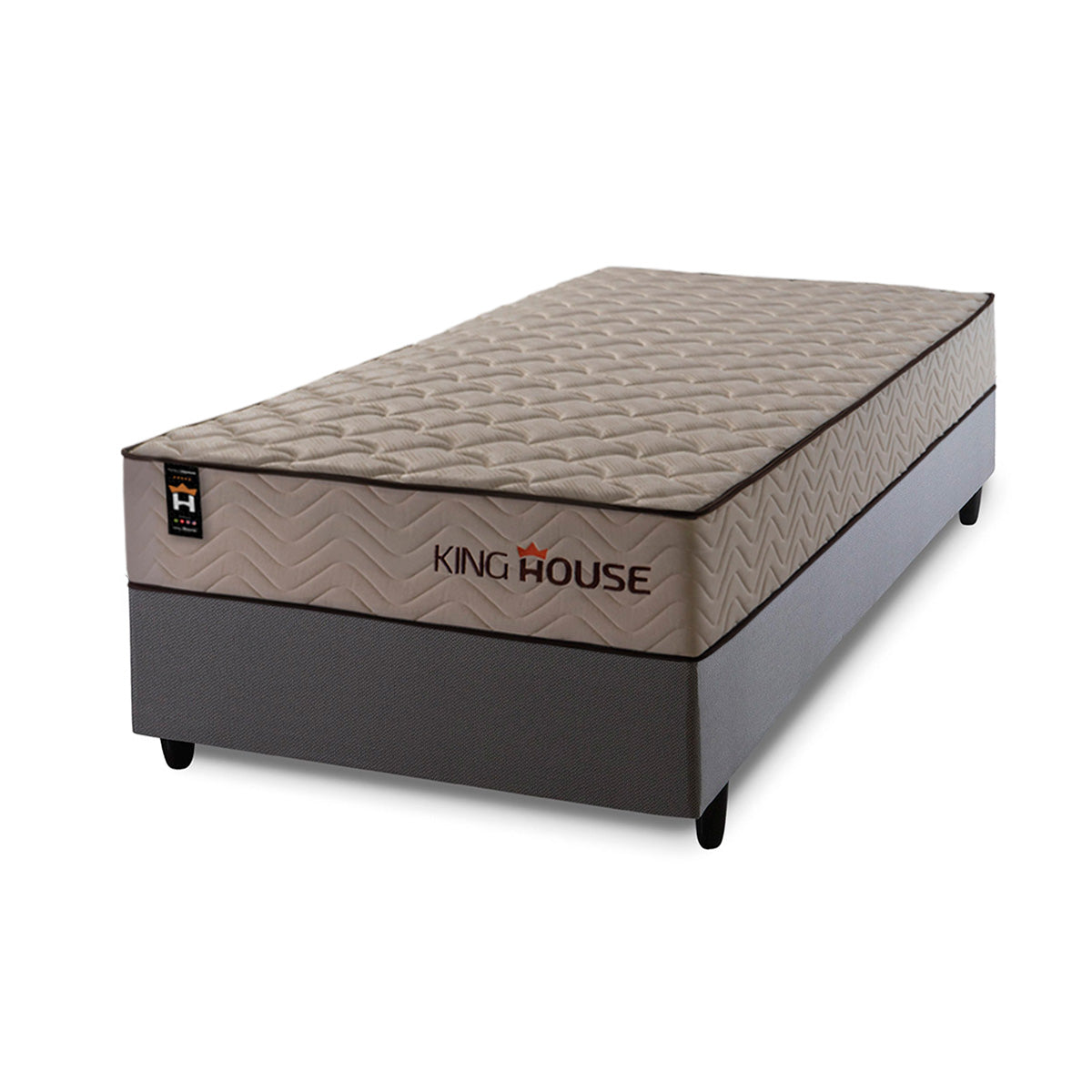 Cama Box Espuma San Diego Solteiro 88x188 Cinza Espuma D33
