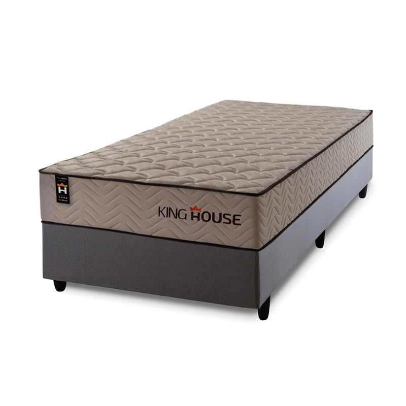 Cama Box Espuma San Diego Solteirão 96x203 Cinza Espuma D33