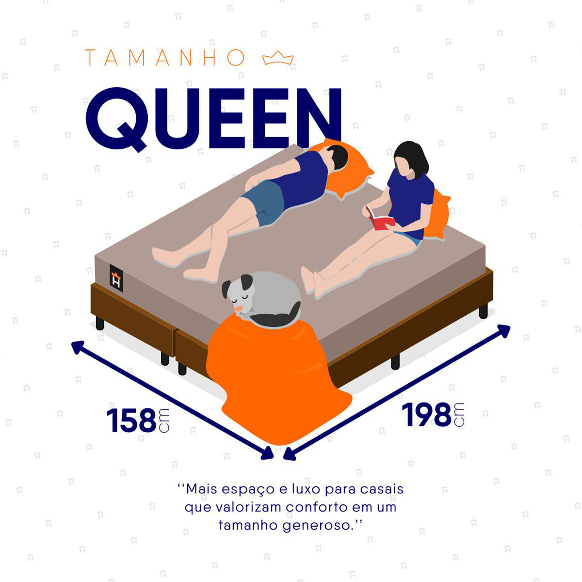 Cama Box San Diego Espuma Queen 158x198 Marrom Espuma D33