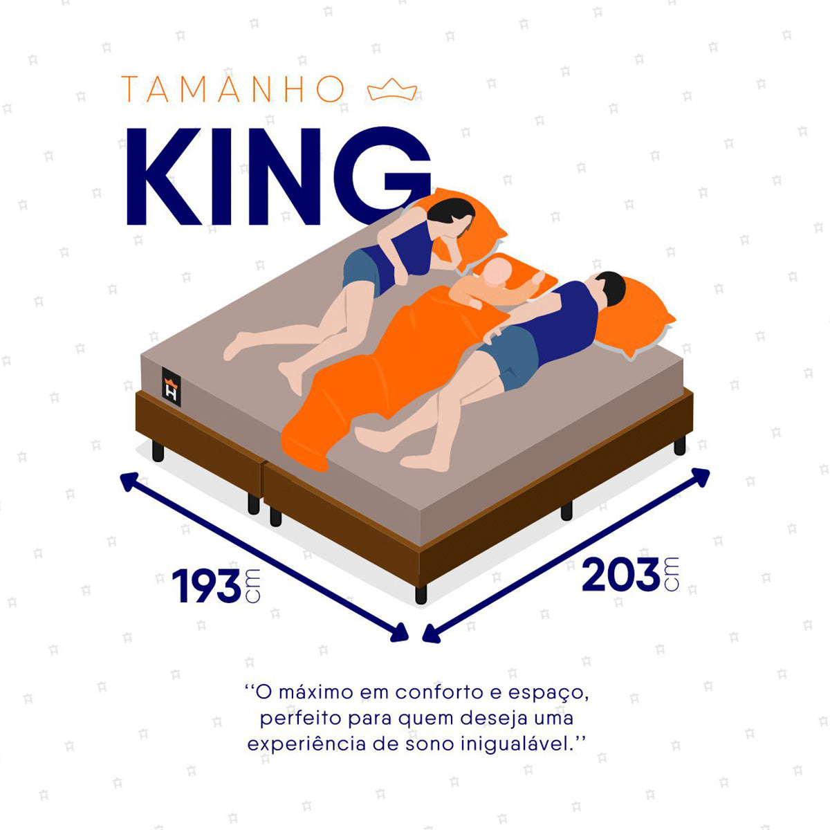Cama Box San Diego Espuma King 193x203 Marrom Espuma D33