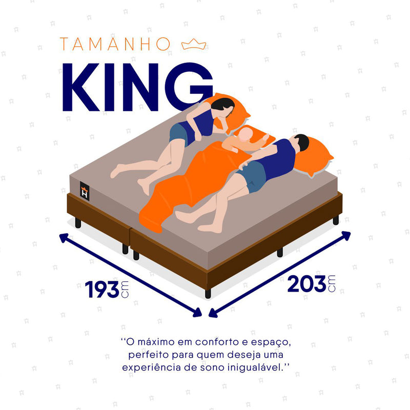 Cama Box San Diego Espuma King 193x203 Marrom Espuma D33