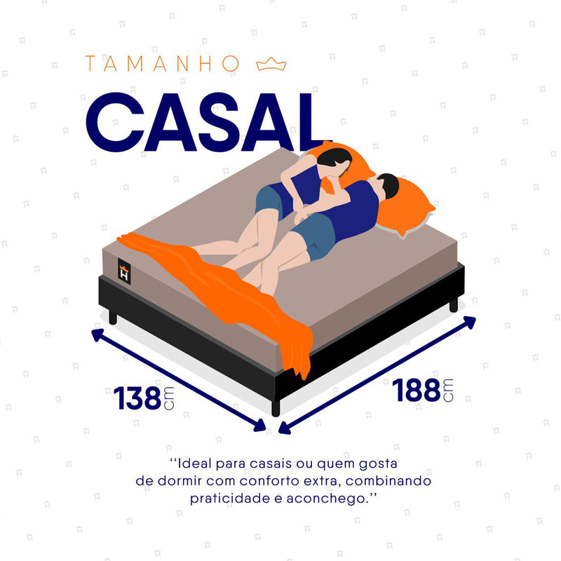 Cama Box Espuma San Diego Casal 138x188 Preto Espuma D33