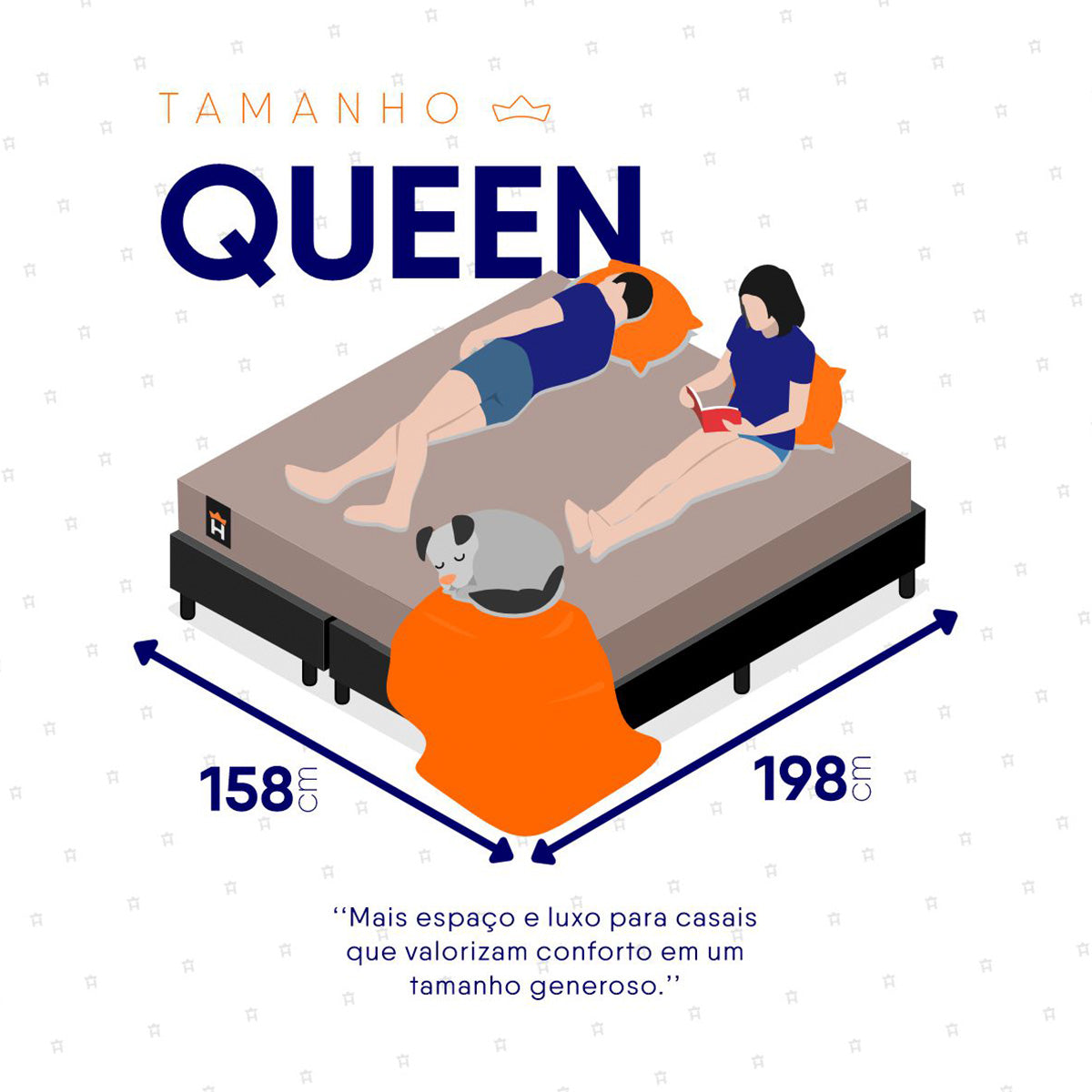 Cama Box San Diego Espuma Queen 158x198 Preto Espuma D33