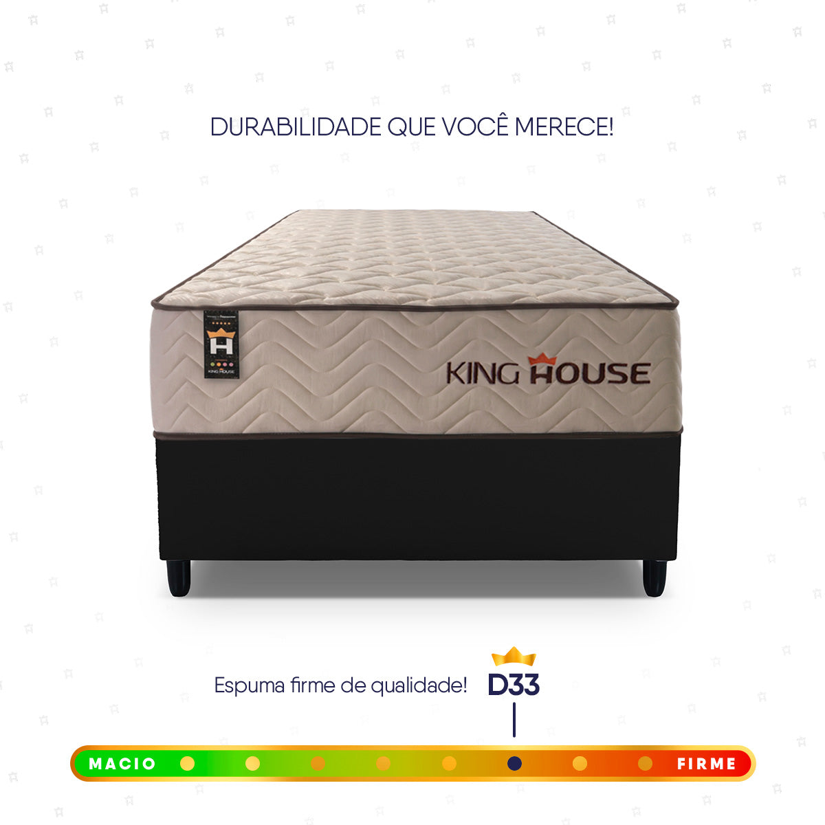 Cama Box Espuma San Diego Solteiro 88x188 Preto Espuma D33