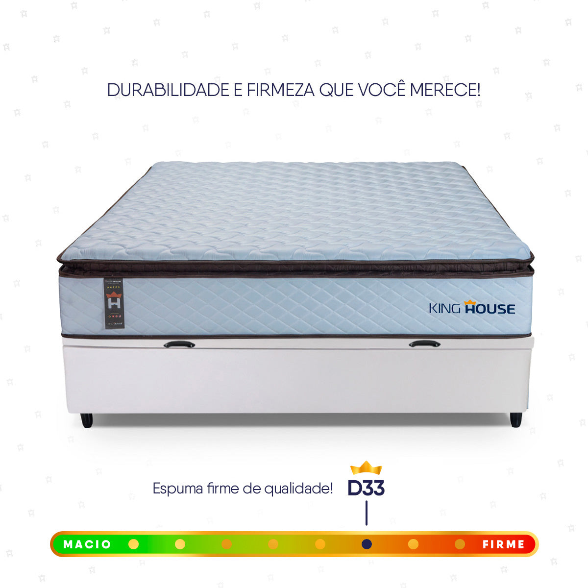 Cama Box Baú San Diego 138x188 Branco Espuma D33